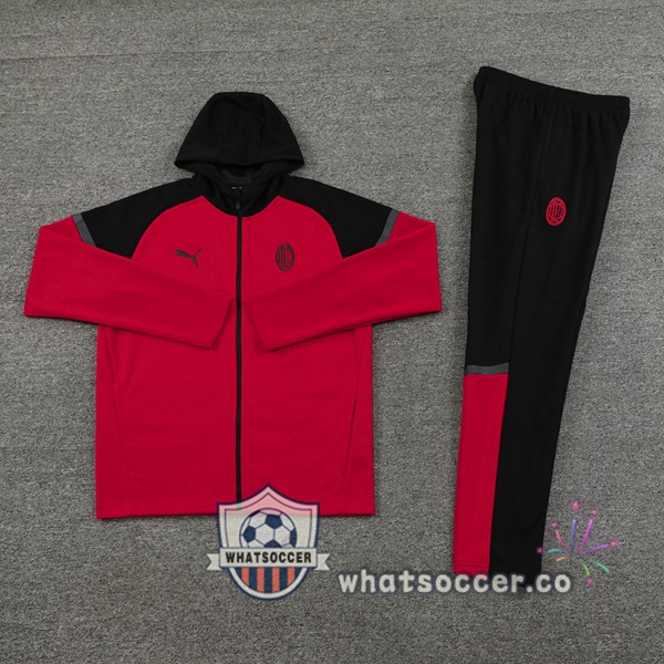 Tracksuit - Hooded AC Milan Red 2024-2025