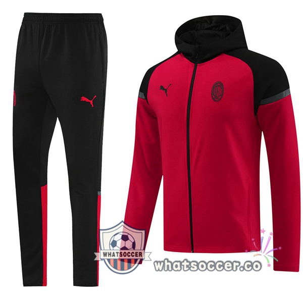 Tracksuit - Hooded AC Milan Red 2024-2025