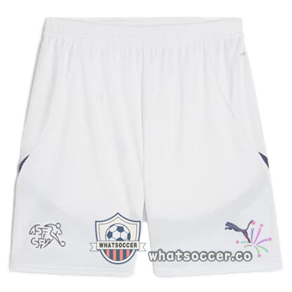 Switzerland Away Soccer Jerseys White 2024-2025