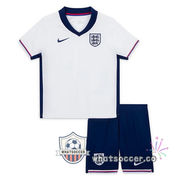 England Kids Home Soccer Jerseys White 2024-2025