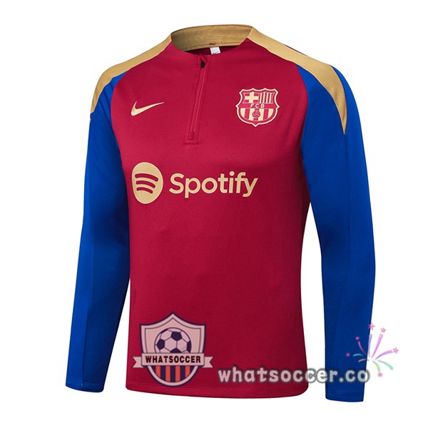 Soccer Sweater FC Barcelona Blue Red 2024-2025