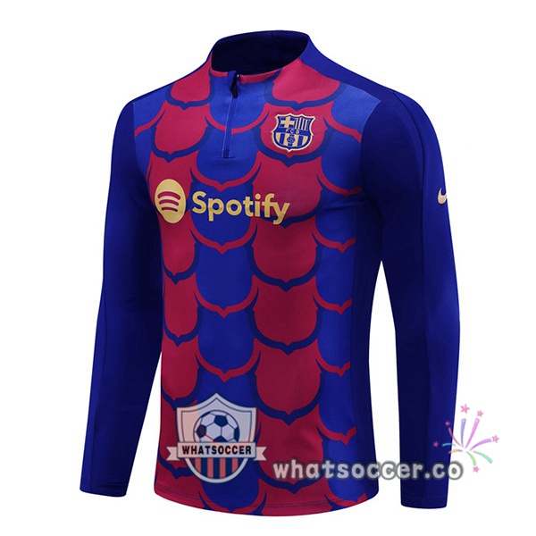 Soccer Sweater FC Barcelona Blue Red 2024-2025