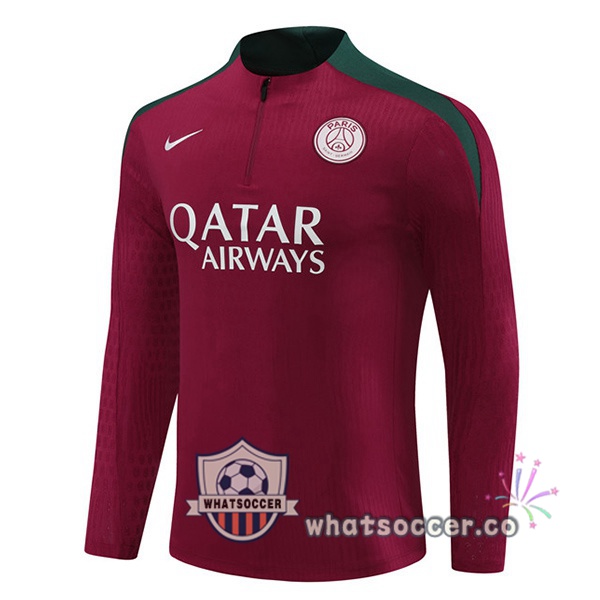 Soccer Sweater Paris PSG Red 2024-2025