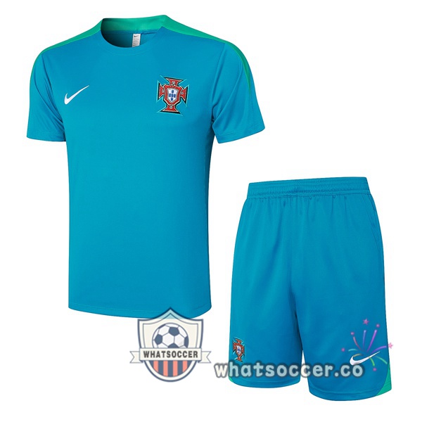 Portugal Training T-Shirts + Shorts Blue 2024-2025