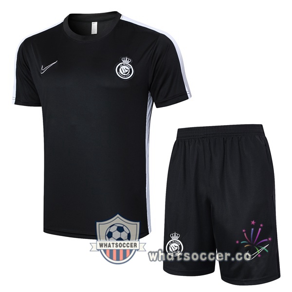 Al-Nassr FC Training T-Shirts + Shorts Black 2024-2025