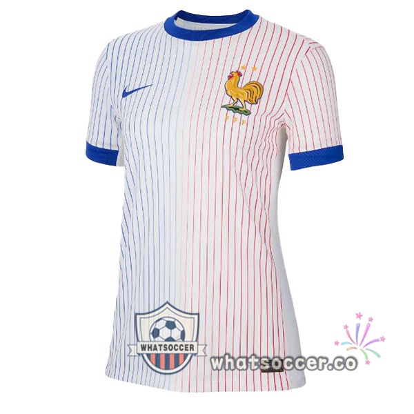 France Women Away Soccer Jerseys White 2024-2025
