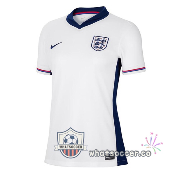 England Women Home Soccer Jerseys White 2024-2025