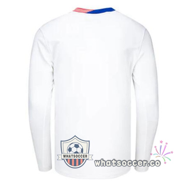 USA Home Soccer Jerseys Long Sleeve White 2024-2025