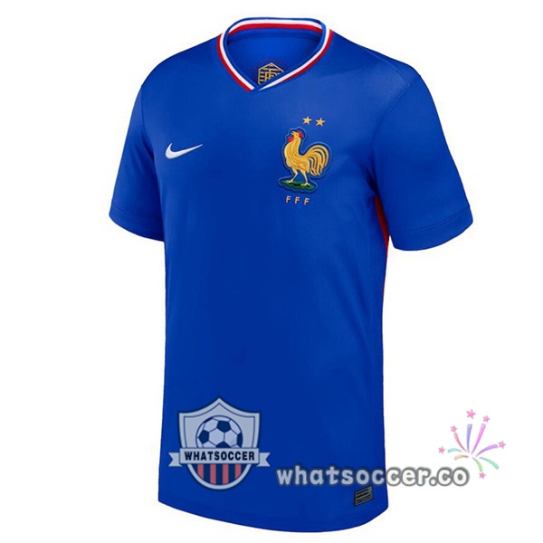 France Home Soccer Jerseys Blue 2024-2025