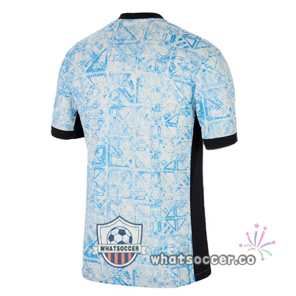 Portugal Away Soccer Jerseys Blue White 2024-2025