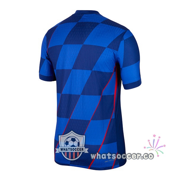 Croatia Away Soccer Jerseys Blue 2024-2025