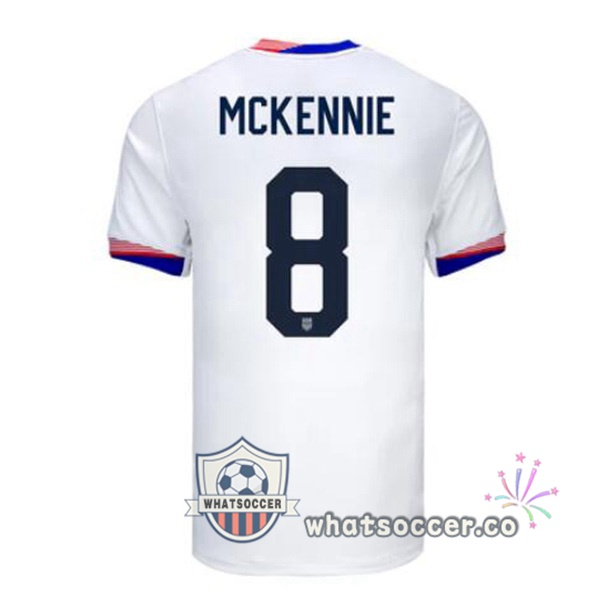 USA (McKennie 8) Home Soccer Jerseys White 2024-2025