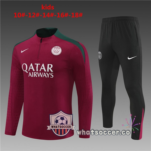Tracksuit Paris PSG Kids Red 2024-2025