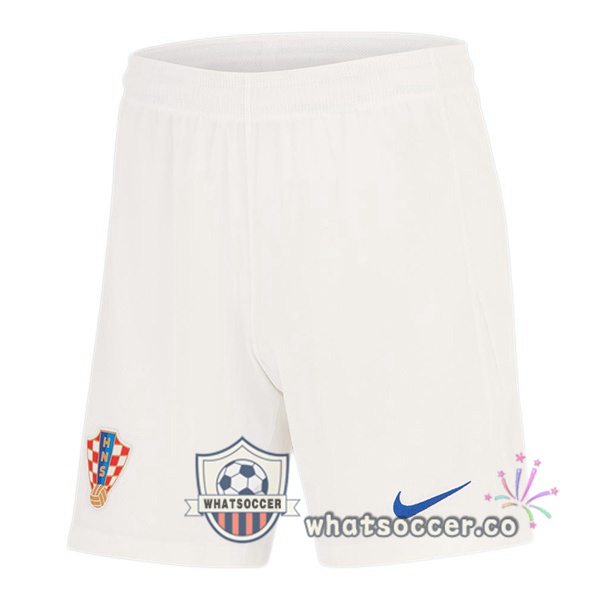 Croatia Home Soccer Shorts White 2024-2025