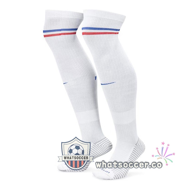 France Away Soccer Socks White 2024-2025