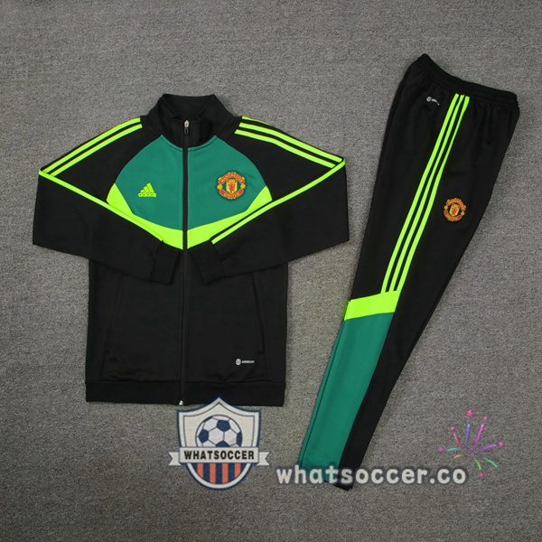 Training Jacket Manchester United Black Green 2024-2025