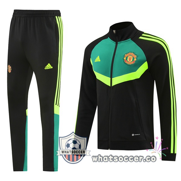 Training Jacket Manchester United Black Green 2024-2025