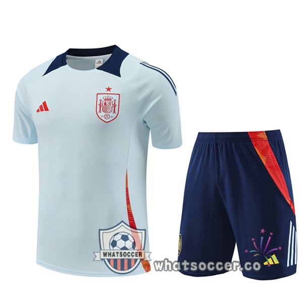 Spain Training T-Shirts + Shorts Blue 2024-2025