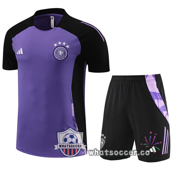 Germany Training T-Shirts + Shorts Purple 2024-2025