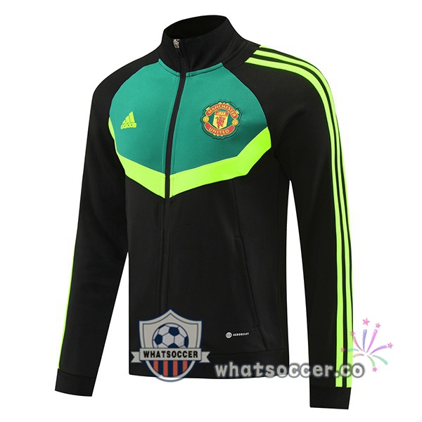 Soccer Jacket Manchester United Black Green 2024-2025