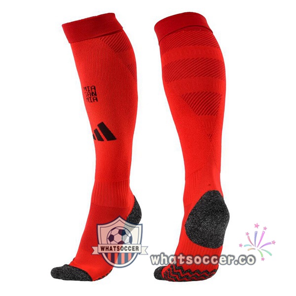 Bayern Munich Home Soccer Socks Red 2024-2025