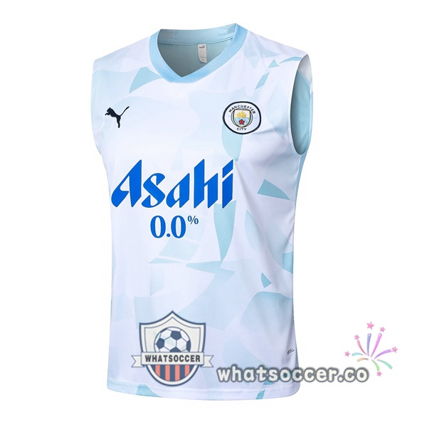 Manchester City Soccer Vest Blue White 2024-2025