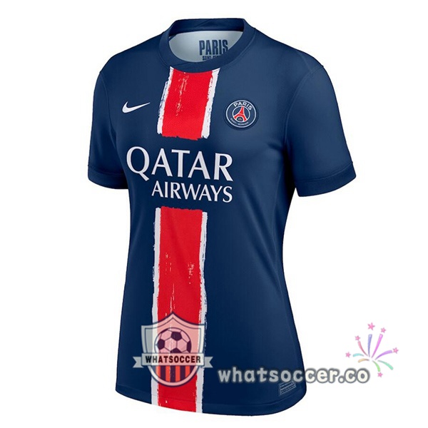 Paris PSG Women Home Soccer Jerseys Blue Royal 2024-2025