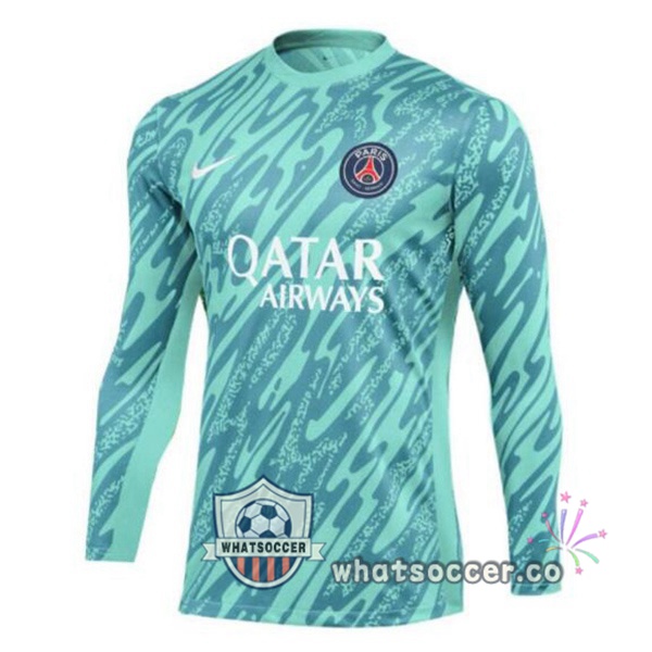 Paris PSG Goalkeeper Soccer Jerseys Long Sleeve Blue 2024-2025