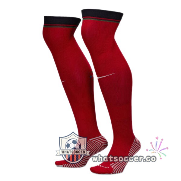 Portugal Home Soccer Socks Red 2024-2025