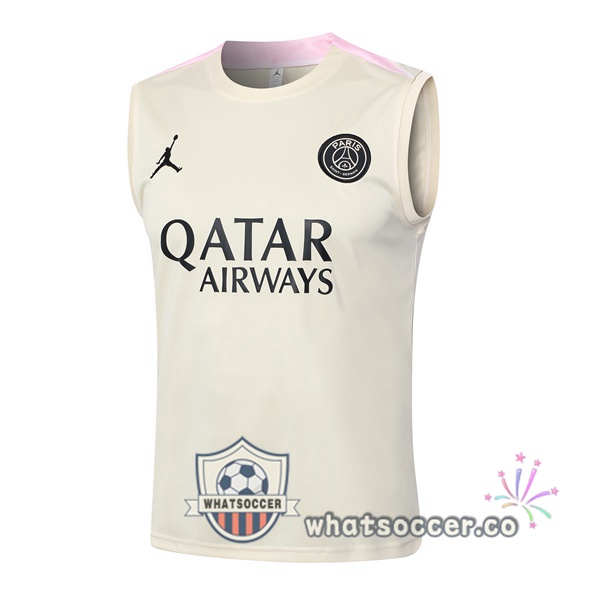 Paris PSG Soccer Vest Yellow 2024-2025