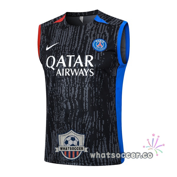 Paris PSG Soccer Vest Black 2024-2025