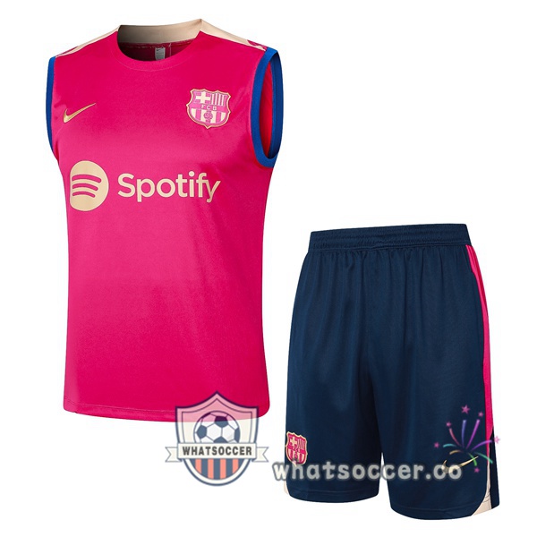FC Barcelona Soccer Vest + Shorts Rose 2024-2025