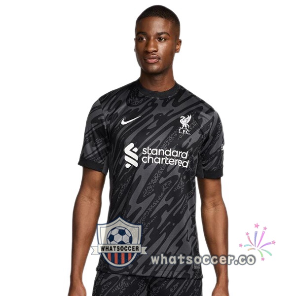 FC Liverpool Goalkeeper Soccer Jerseys Black 2024-2025