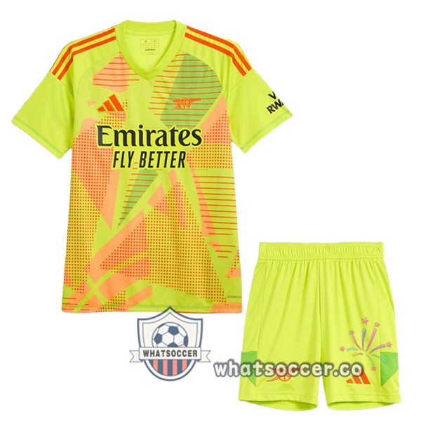 Arsenal Kids Goalkeeper Soccer Jerseys Green 2024-2025