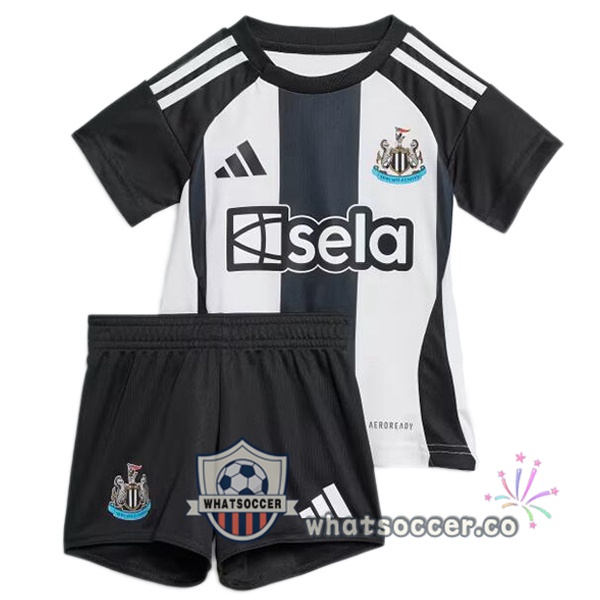 Newcastle United Kids Home Soccer Jerseys White Black 2024-2025