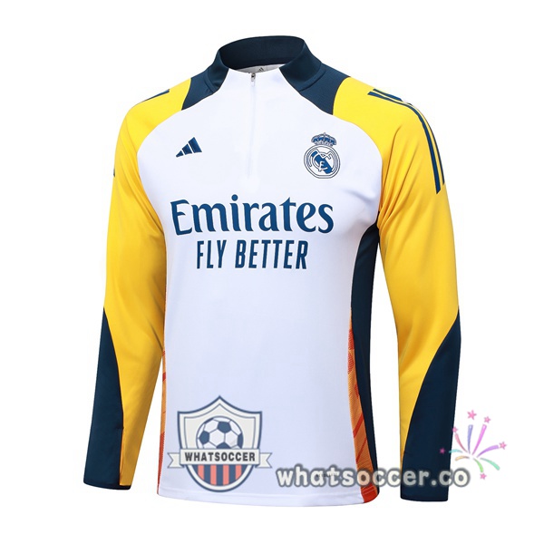 Soccer Sweater Real Madrid White Yellow 2024-2025
