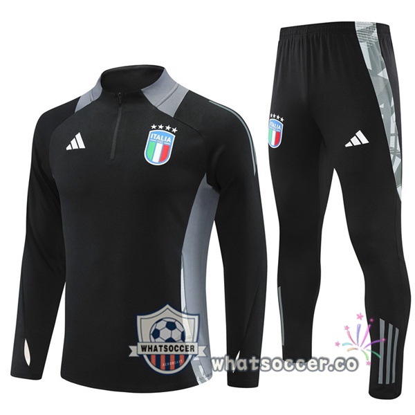 Tracksuit Italy Black 2024-2025