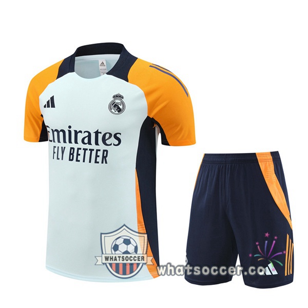 Real Madrid Training T-Shirts + Shorts Gray 2024-2025