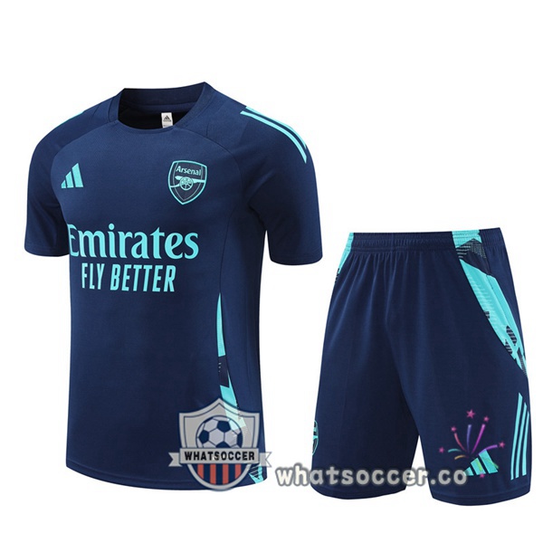 Arsenal Training T-Shirts + Shorts Blue Royal 2024-2025