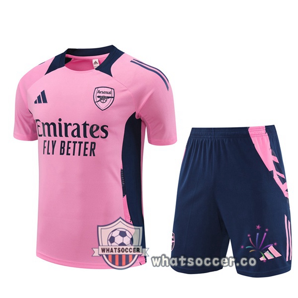 Arsenal Training T-Shirts + Shorts Rose 2024-2025