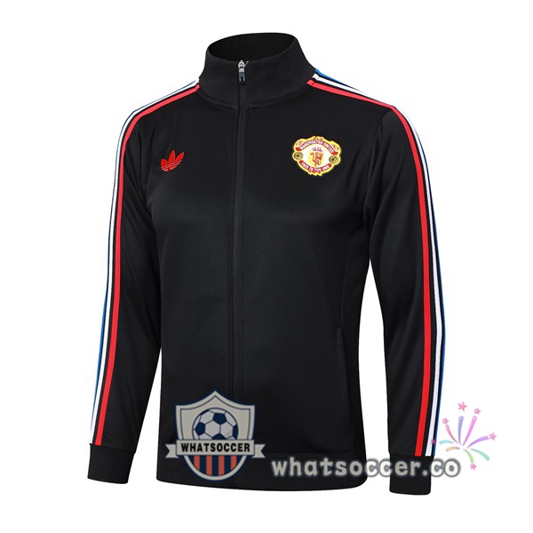 Soccer Jacket Manchester United Black 2024-2025