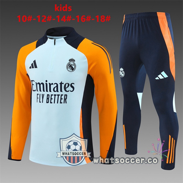 Tracksuit Real Madrid Kids Yellow Gray 2024-2025