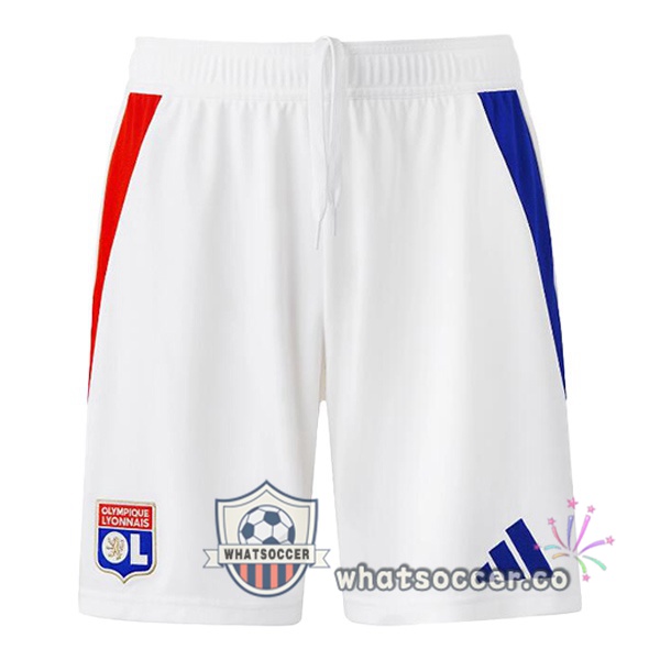 Olympique Lyonnais Home Soccer Shorts White 2024-2025