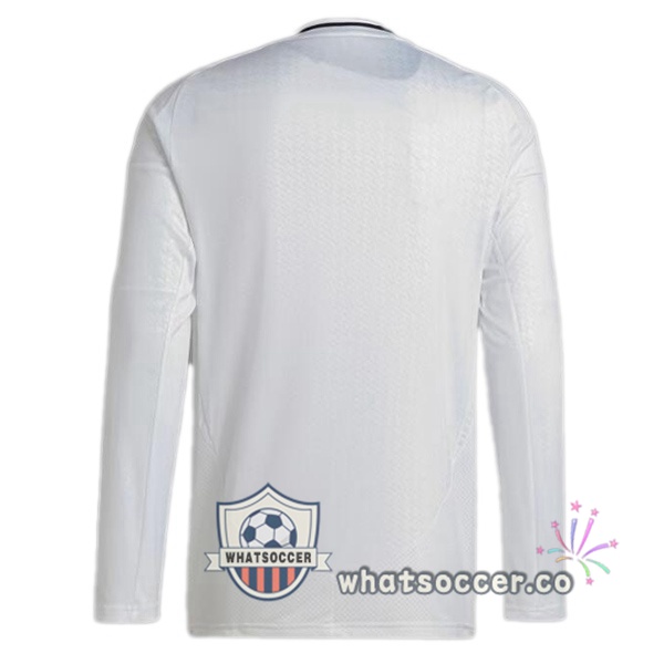Real Madrid Home Soccer Jerseys Long Sleeve White 2024-2025