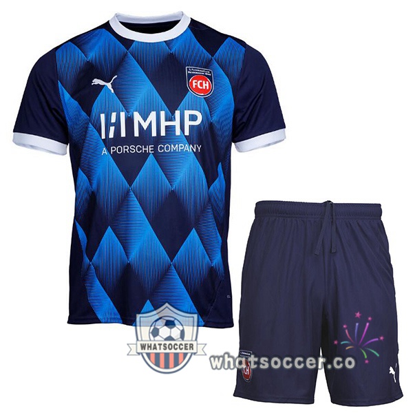 FC Heidenheim Kids Away Soccer Jerseys Blue 2024-2025