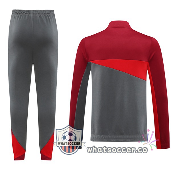 Training Jacket AC Milan Red Gray 2024-2025