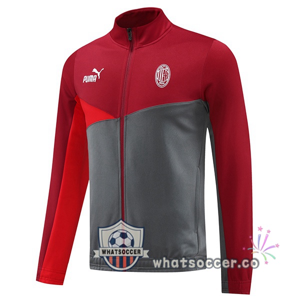 Soccer Jacket AC Milan Red Gray 2024-2025