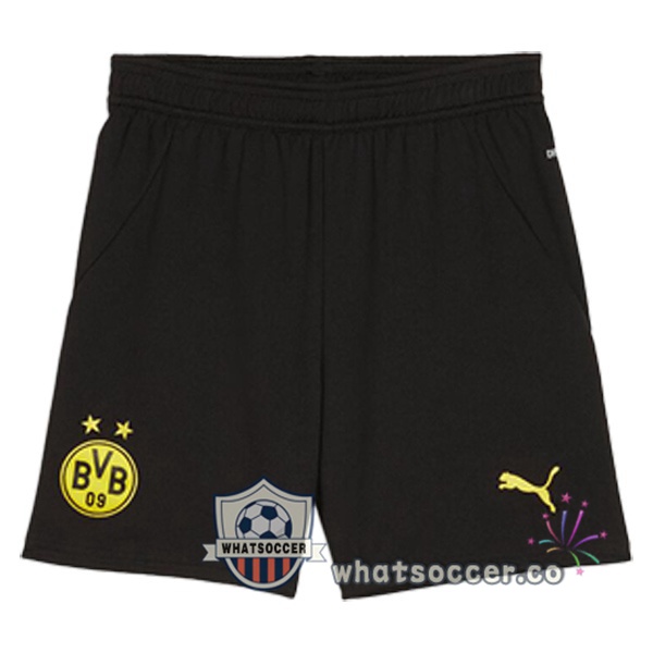 Dortmund BVB Home Soccer Shorts Black 2024-2025