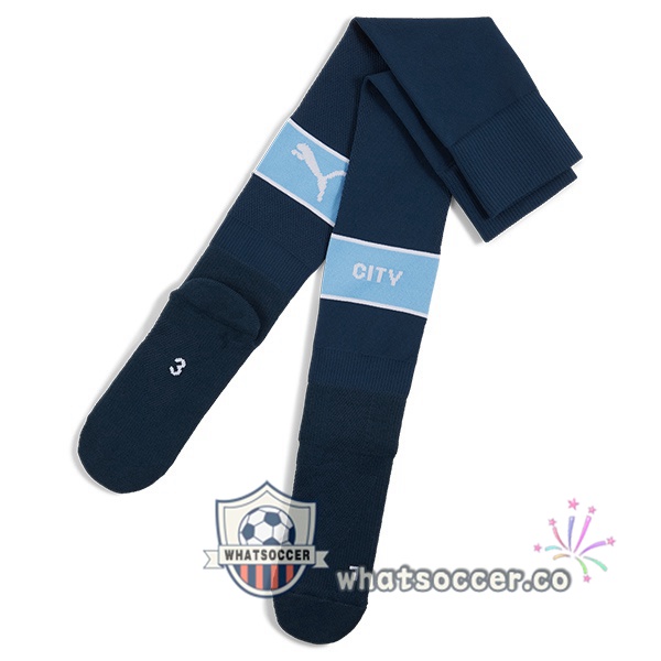 Manchester City Home Soccer Socks Blue Royal 2024-2025