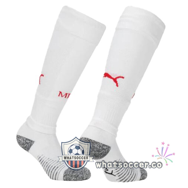 AC Milan Home Soccer Socks Red White 2024-2025